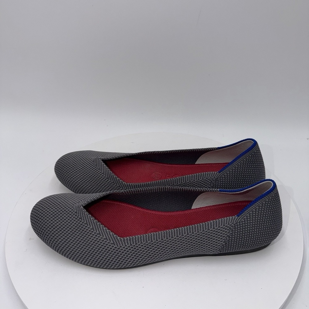 Rothy's The Flat Charcoal Gray Round Toe Slip On Ballet Flats Women's Size US 8